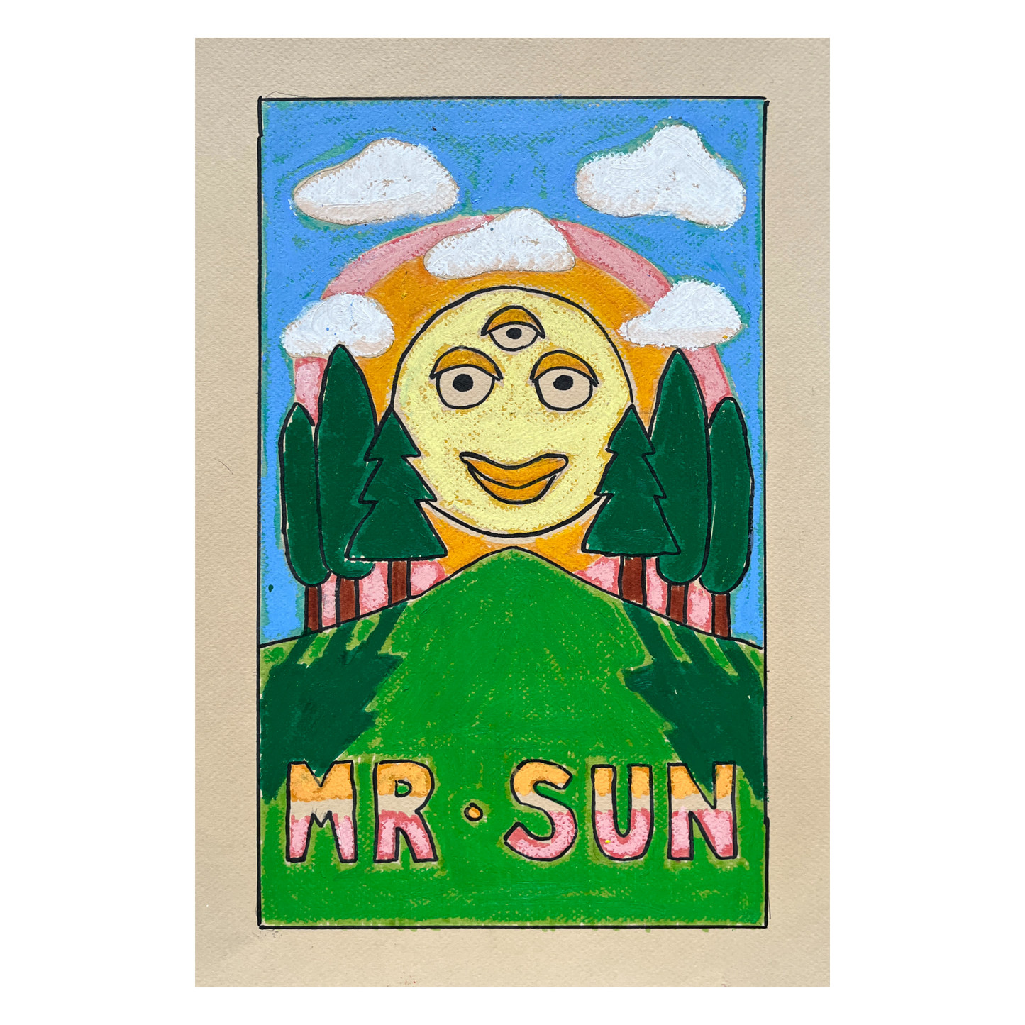 Mr Sun Screen Print - Signed